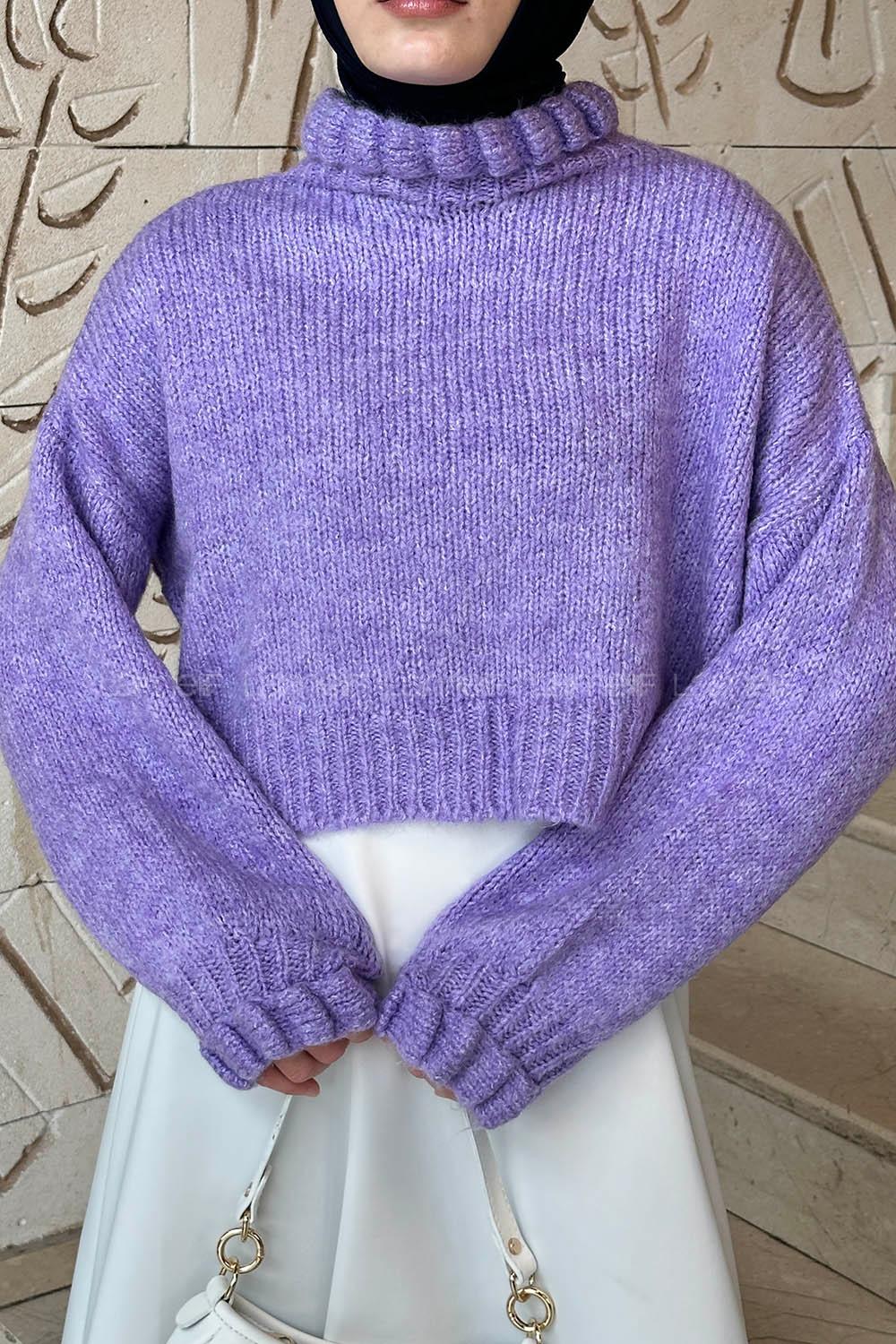 Lamelif Crop Kazak Menkşe Rengi