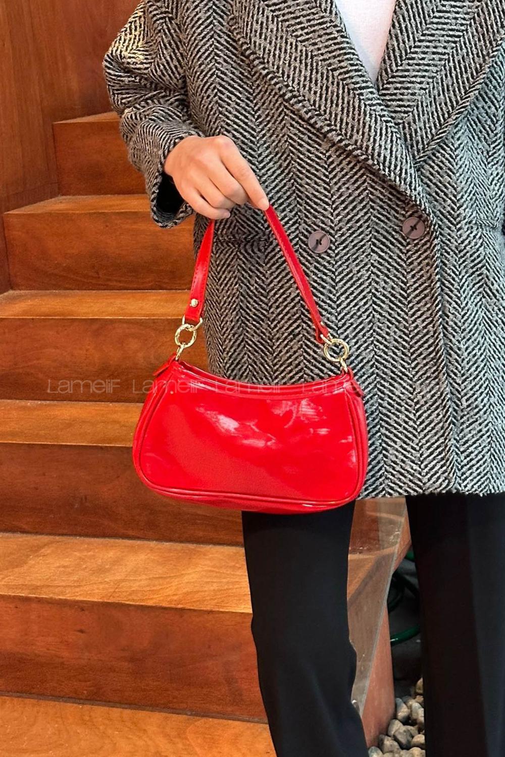 Lamelif Rugan Baget Kadın Çanta Kırmızı