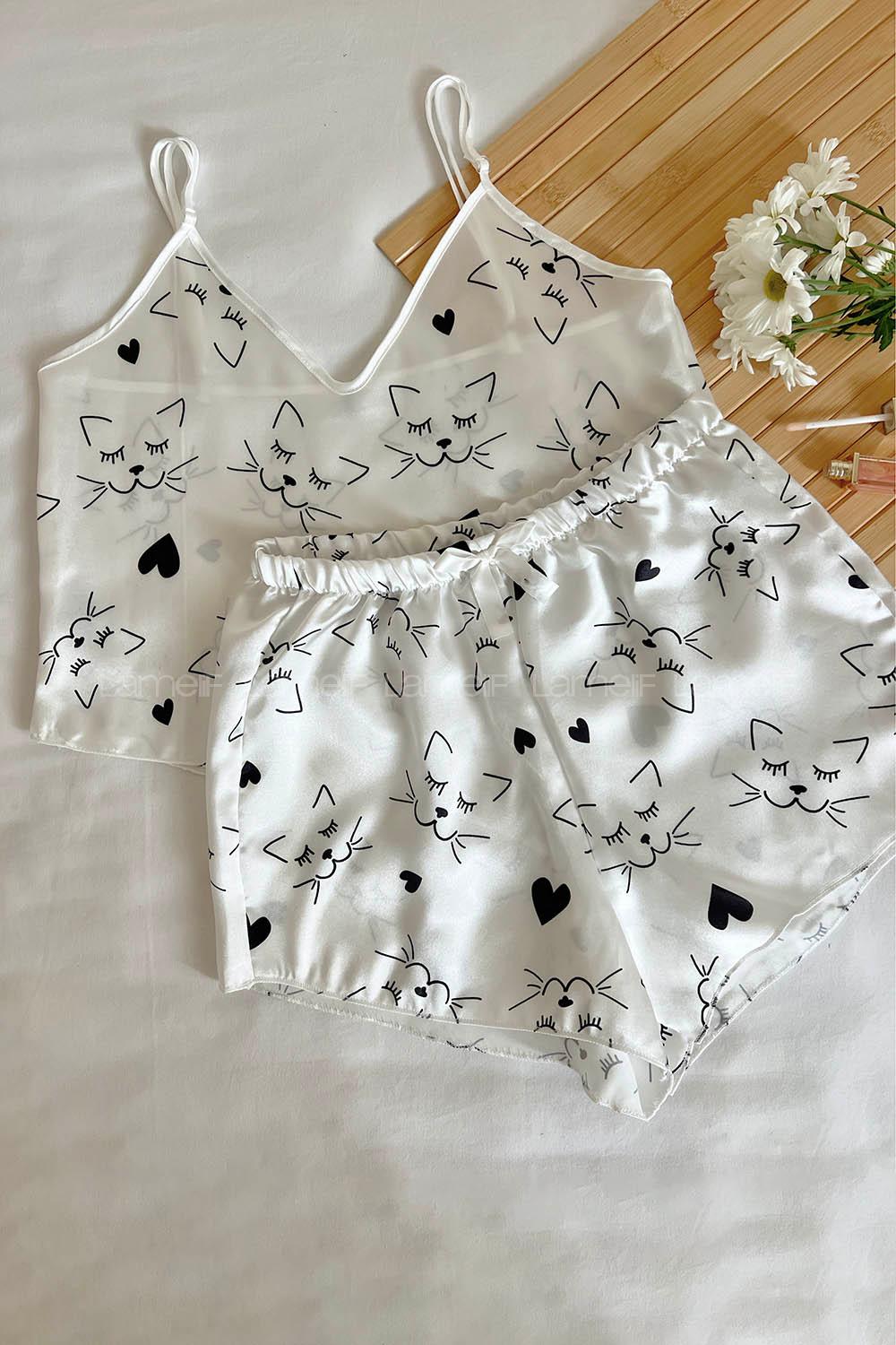 Lamelif Saten Takım Desteksiz