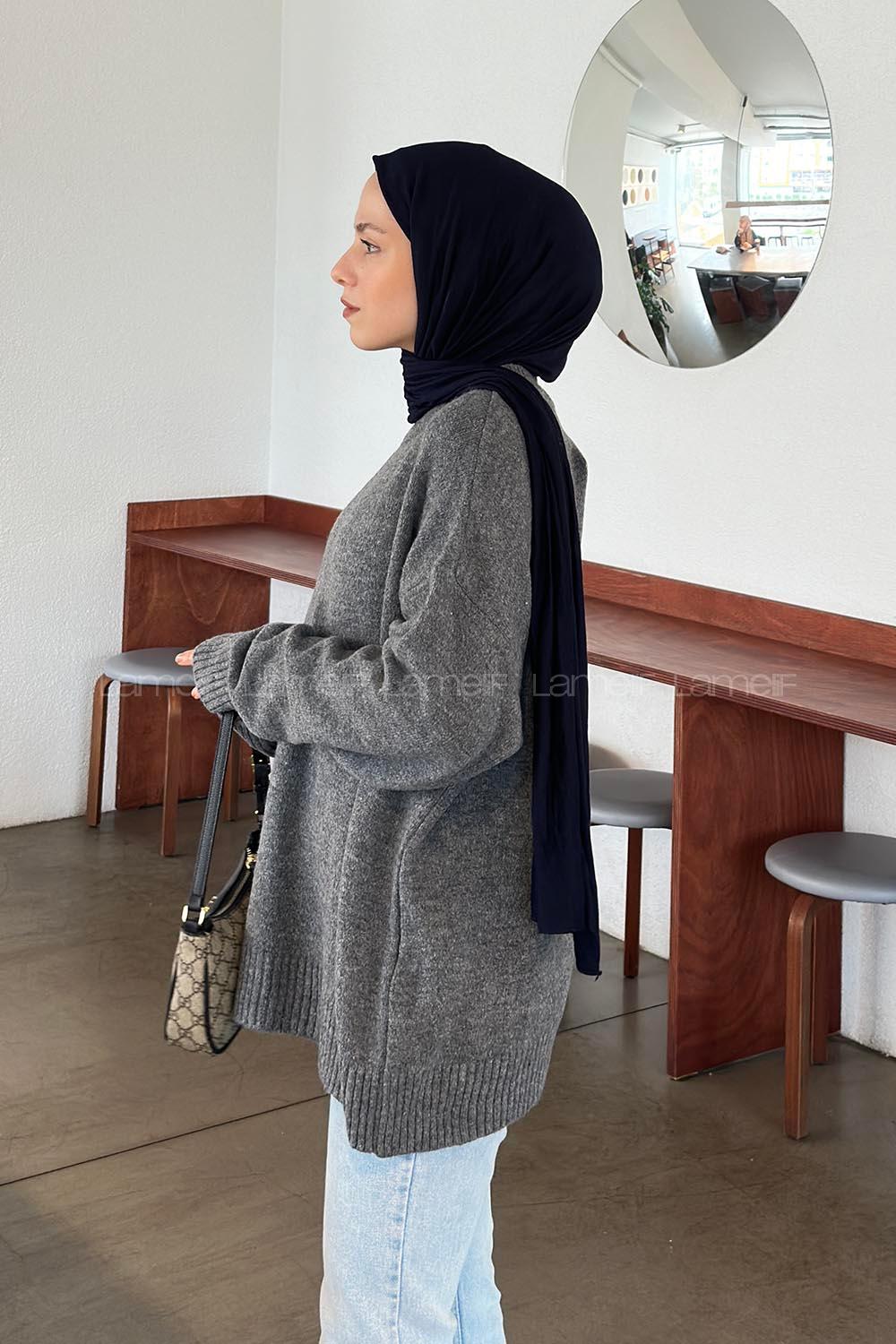 Lamelif Salaş Dokulu Kazak Antrasit