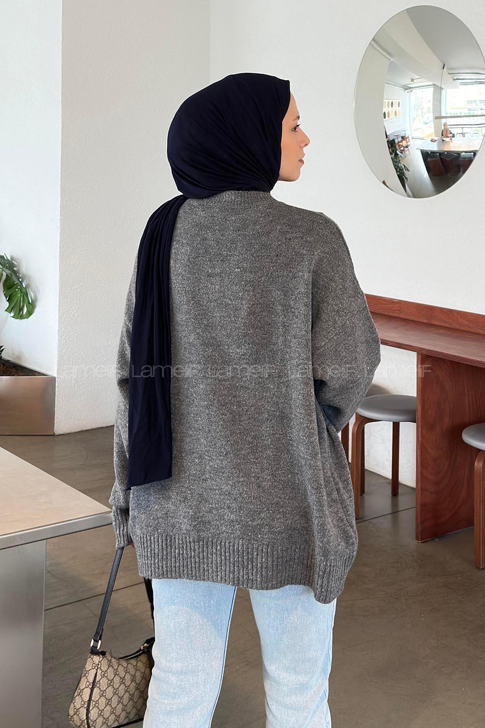 Lamelif Salaş Dokulu Kazak Antrasit