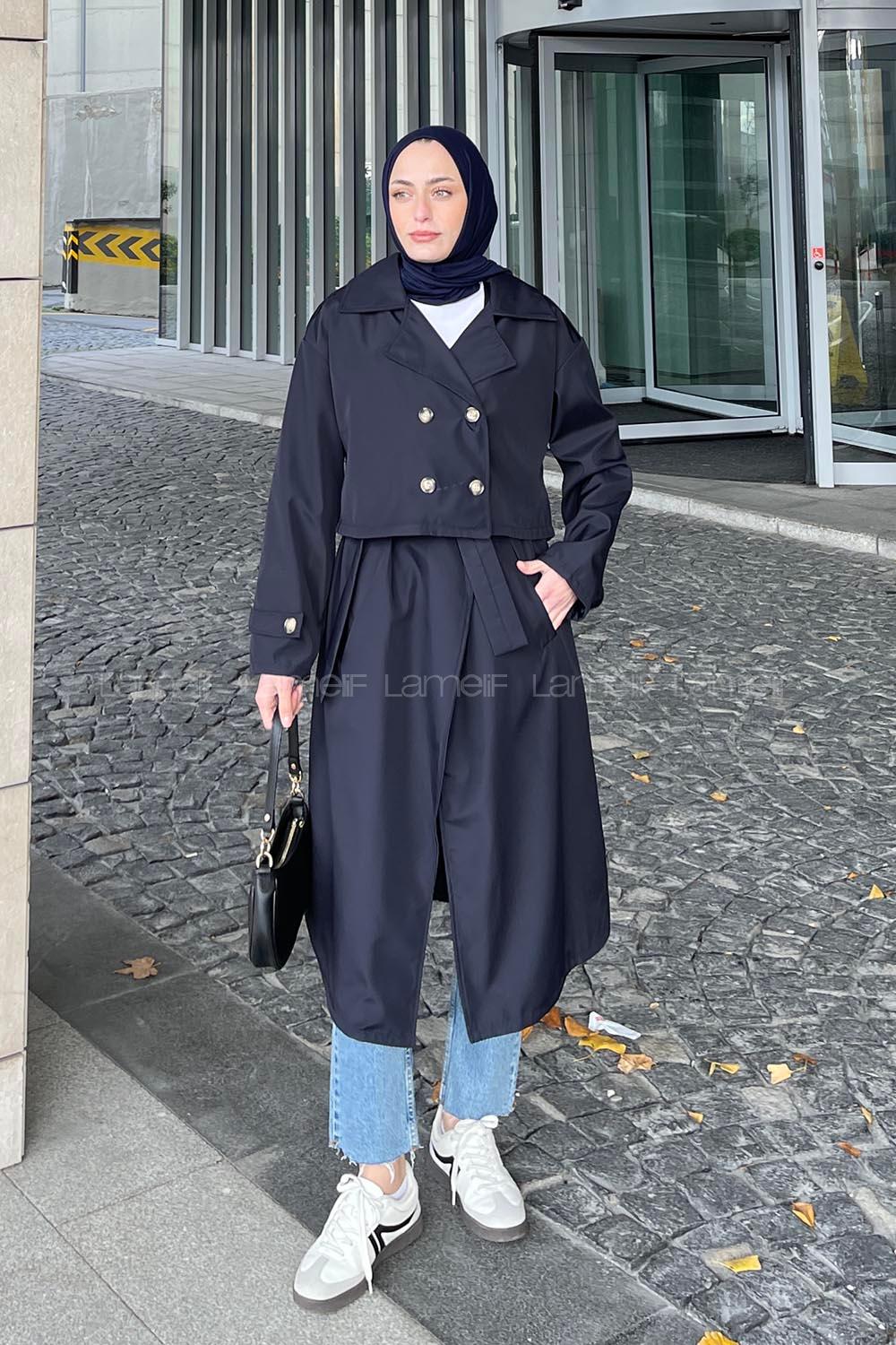 Lamelif Sihirli Trenç Lacivert