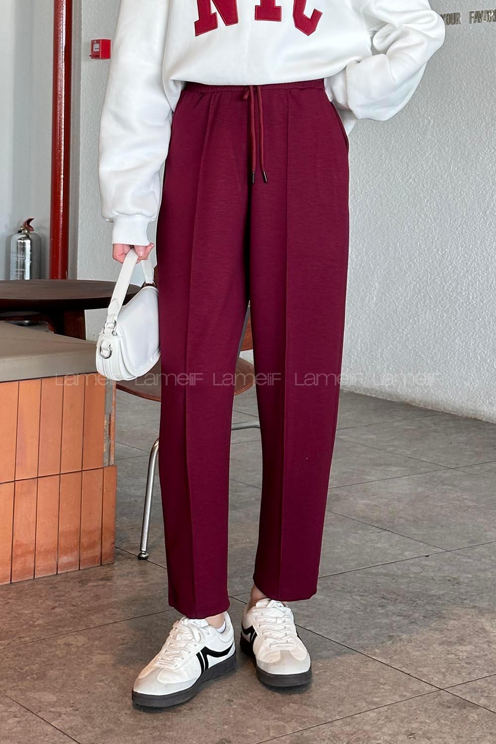 Lamelif Oysho Modal Şalvar Balon Modelli Eşofman Altı Bordo