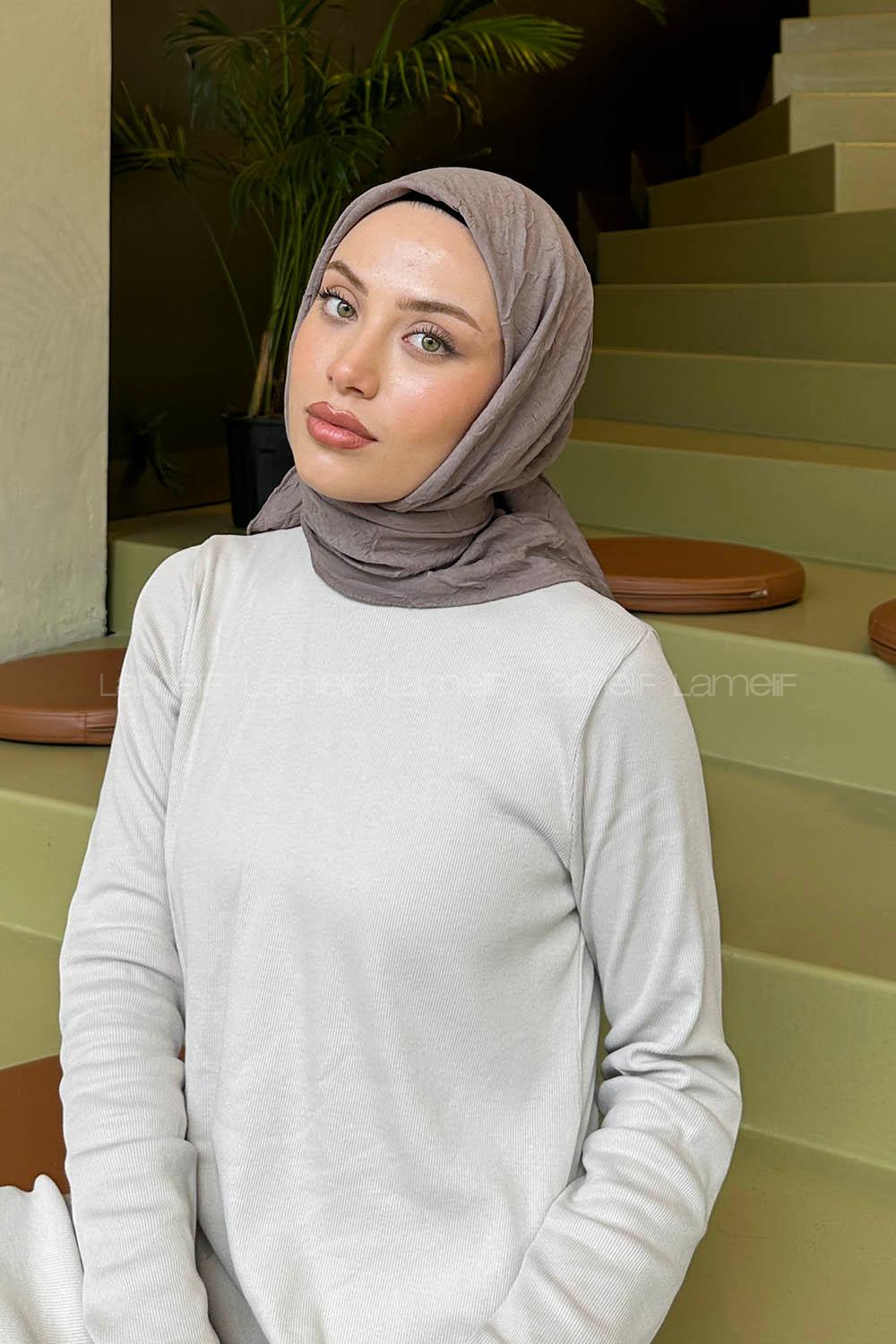 Lamelif Bambu Eşarp Soft Kahve