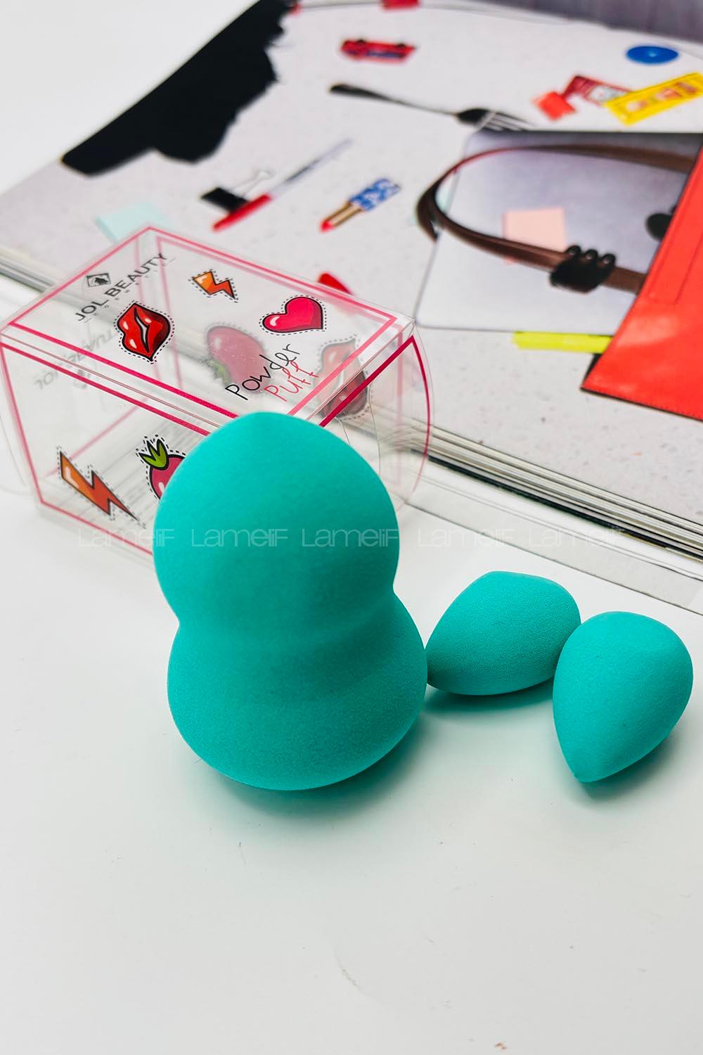 Lamelif Jol Beauty Makyaj Süngeri 3 lü Yeşil