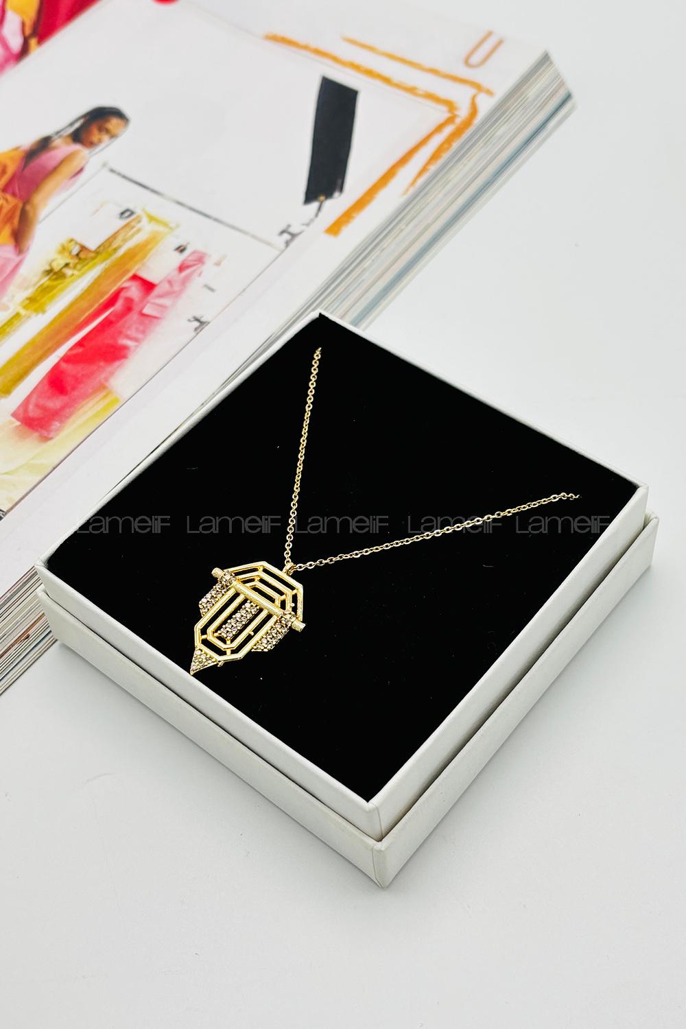 Gold Gold Straight Necklace
