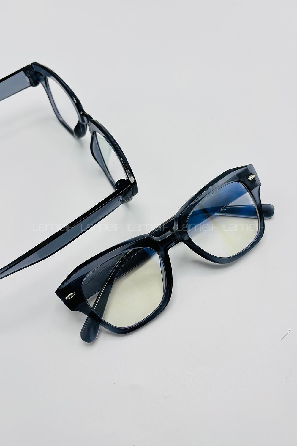 Lamelif İnes Füme Çerçeve Şeffaf İmaj Gözlük