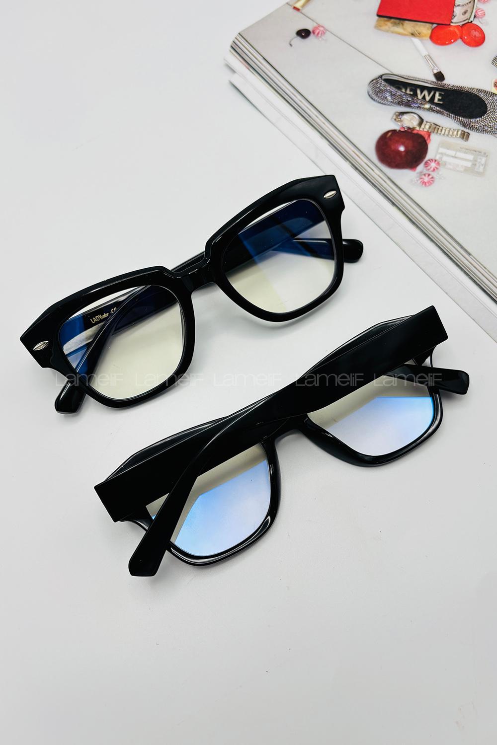 Lamelif İnes Siyah Çerçeve Şeffaf İmaj Gözlük