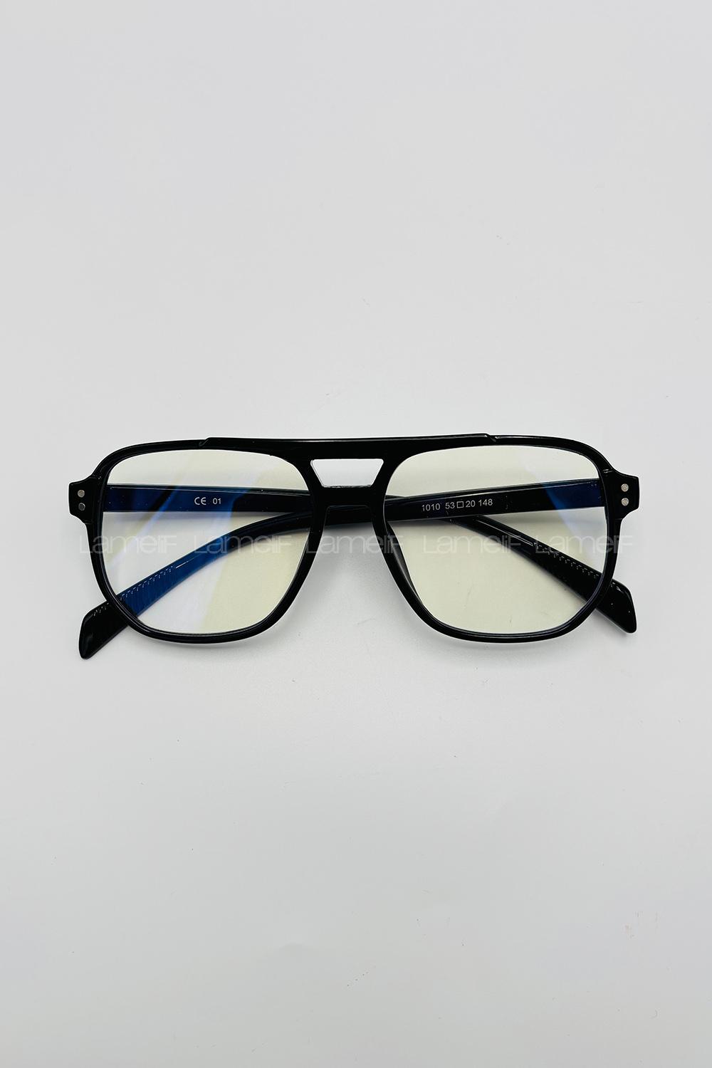 Lamelif Oly Siyah Çerçeve Şeffaf İmaj Gözlük