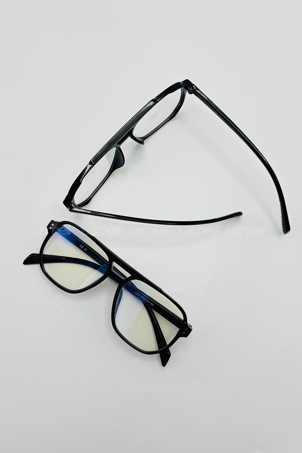 Lamelif Oly Siyah Çerçeve Şeffaf İmaj Gözlük