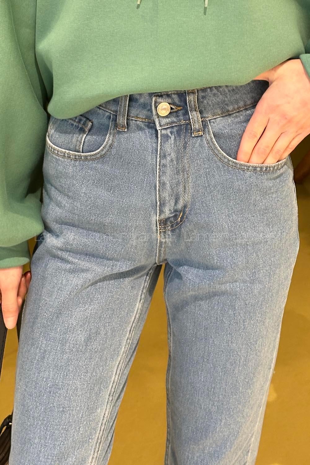 Lamelif Açık Mavi Mom Jean Pantolon