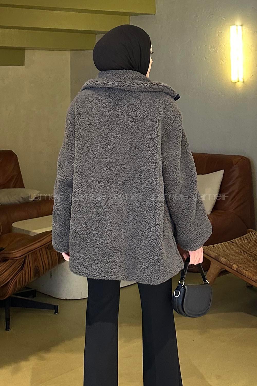 Anthracite Normal Neck Long Arm Coat