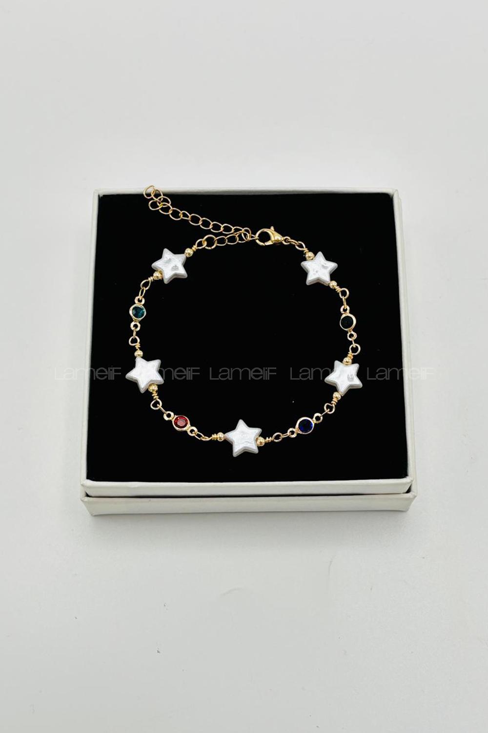 Lamelif Gold Yıldız Zarif Bileklik