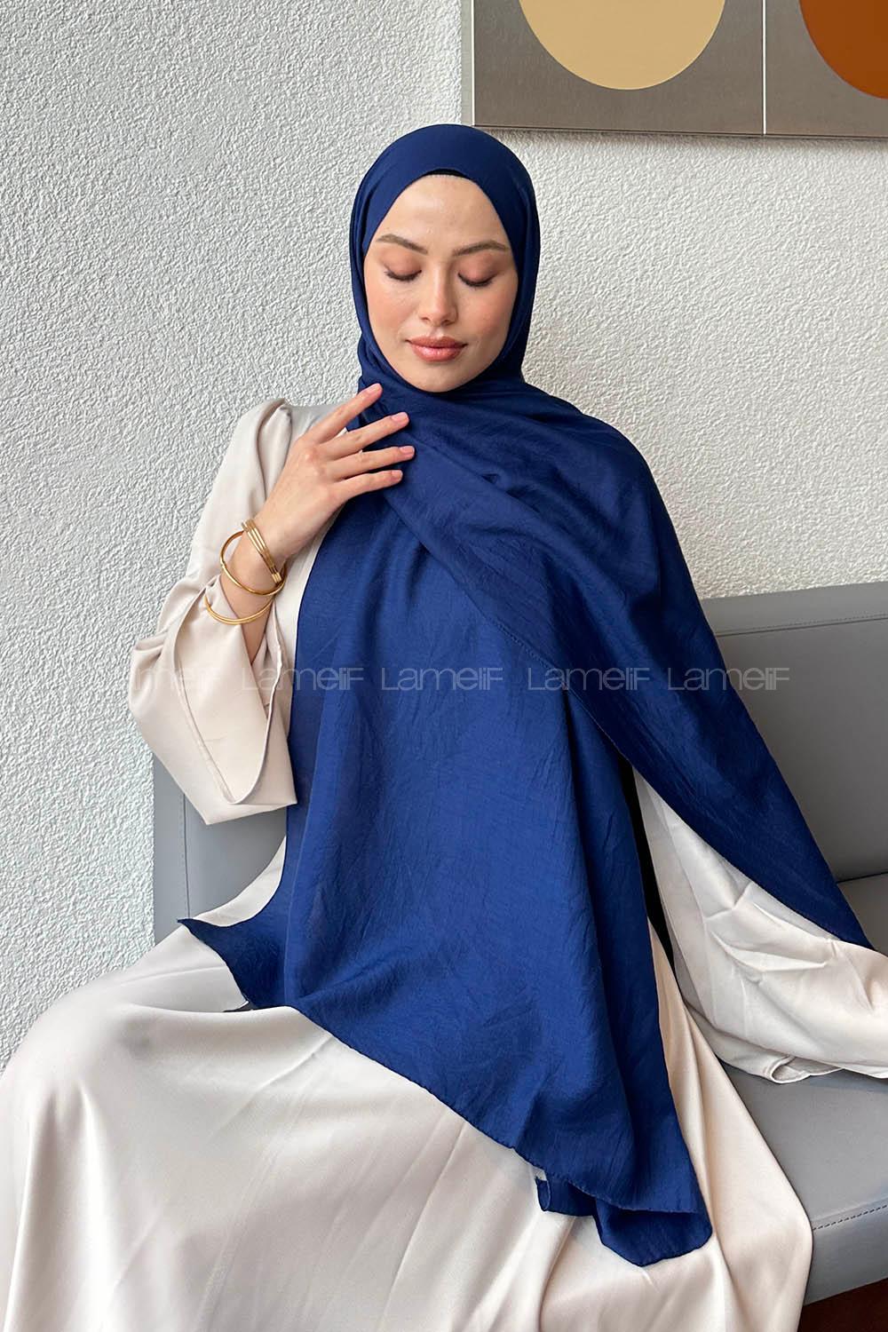 Lamelif Comfort Pamuk Şal Gece Mavisi