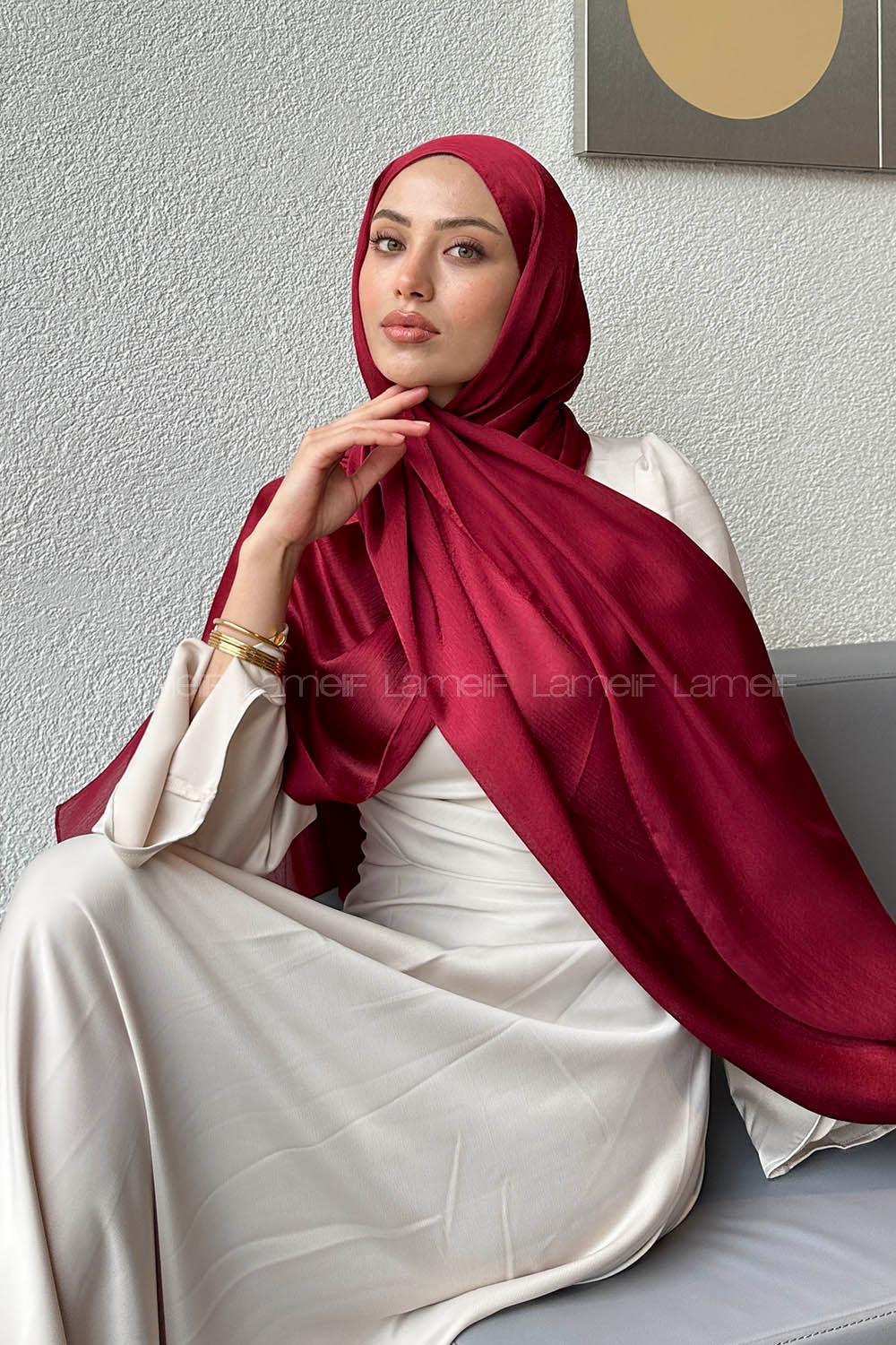 Lamelif Janjan Şal Bordo