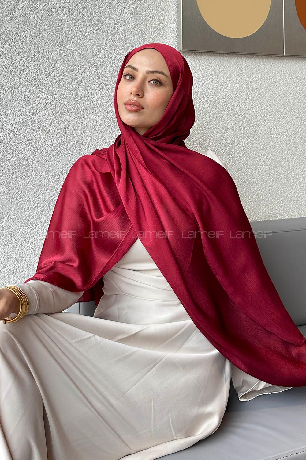 Lamelif Janjan Şal Bordo