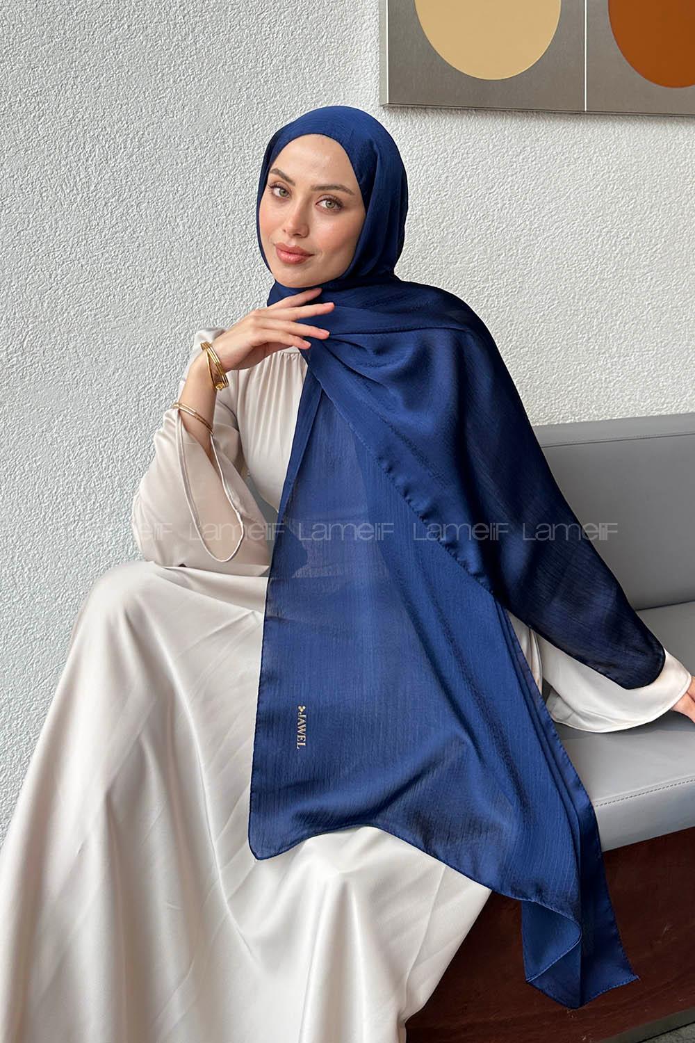 Lamelif Janjan Şal Gece Mavisi