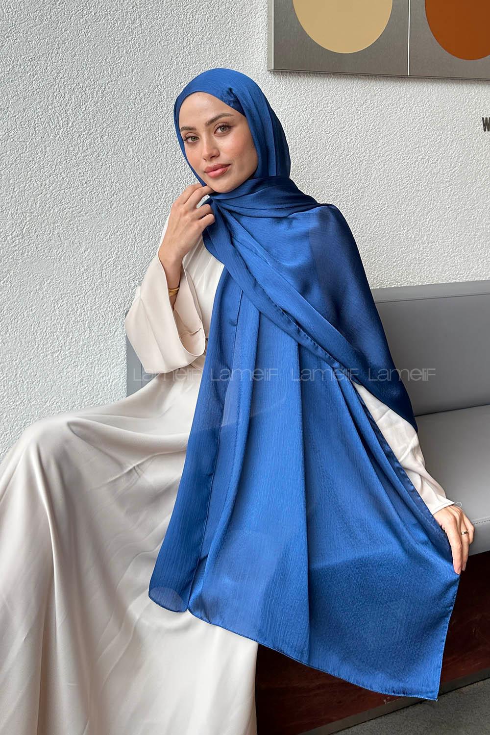 Lamelif Janjan Şal İndigo