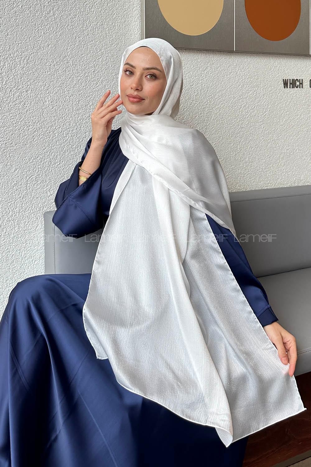 Lamelif Janjan Şal Kırık Beyaz