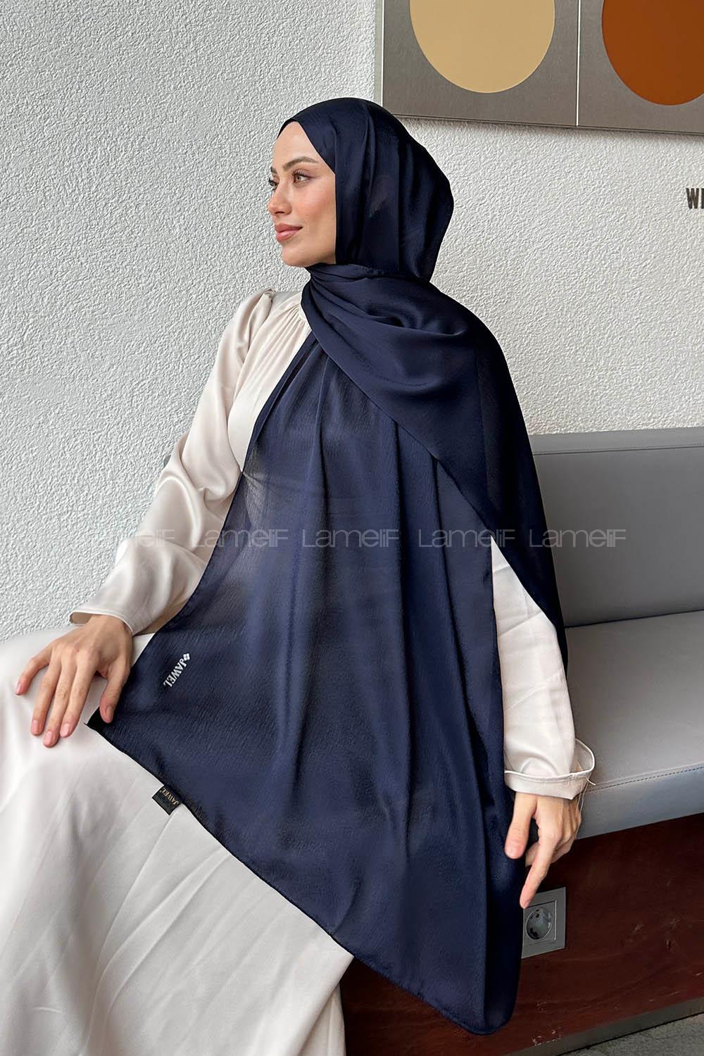 Lamelif Janjan Şal Koyu Lacivert