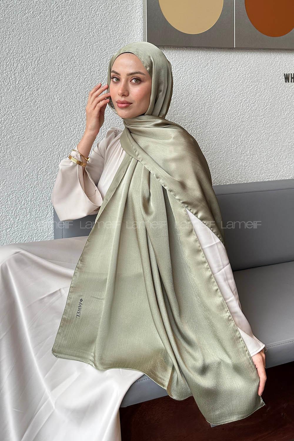 Mint Green Cotton Fabric Straight Shawl