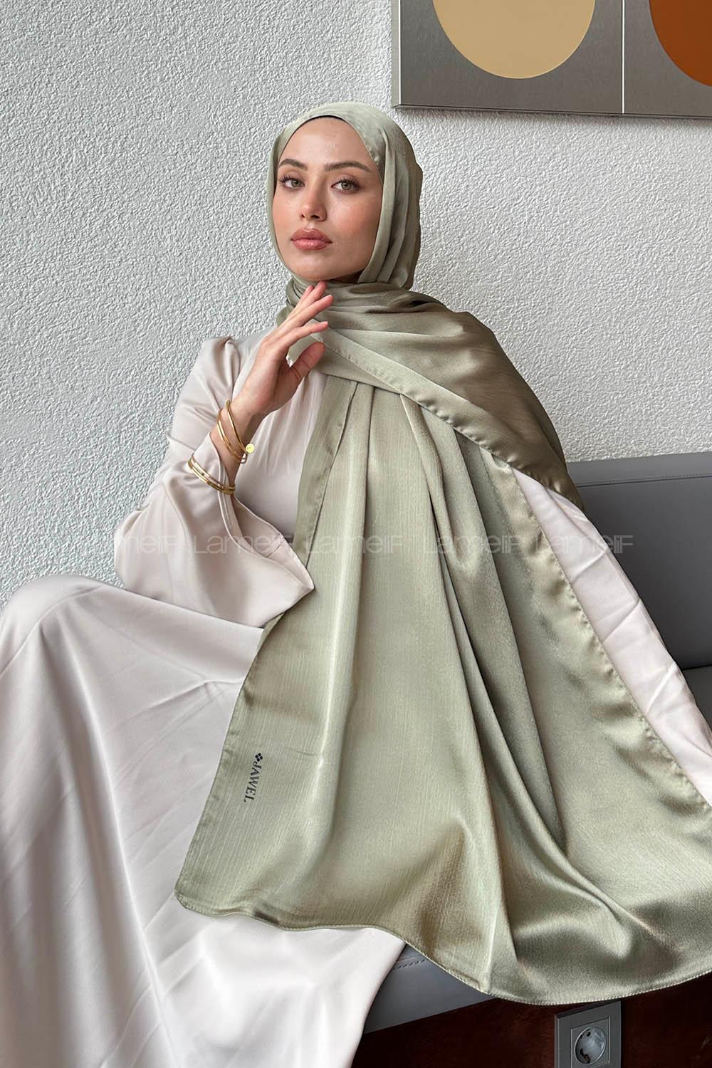 Mint Green Cotton Fabric Straight Shawl