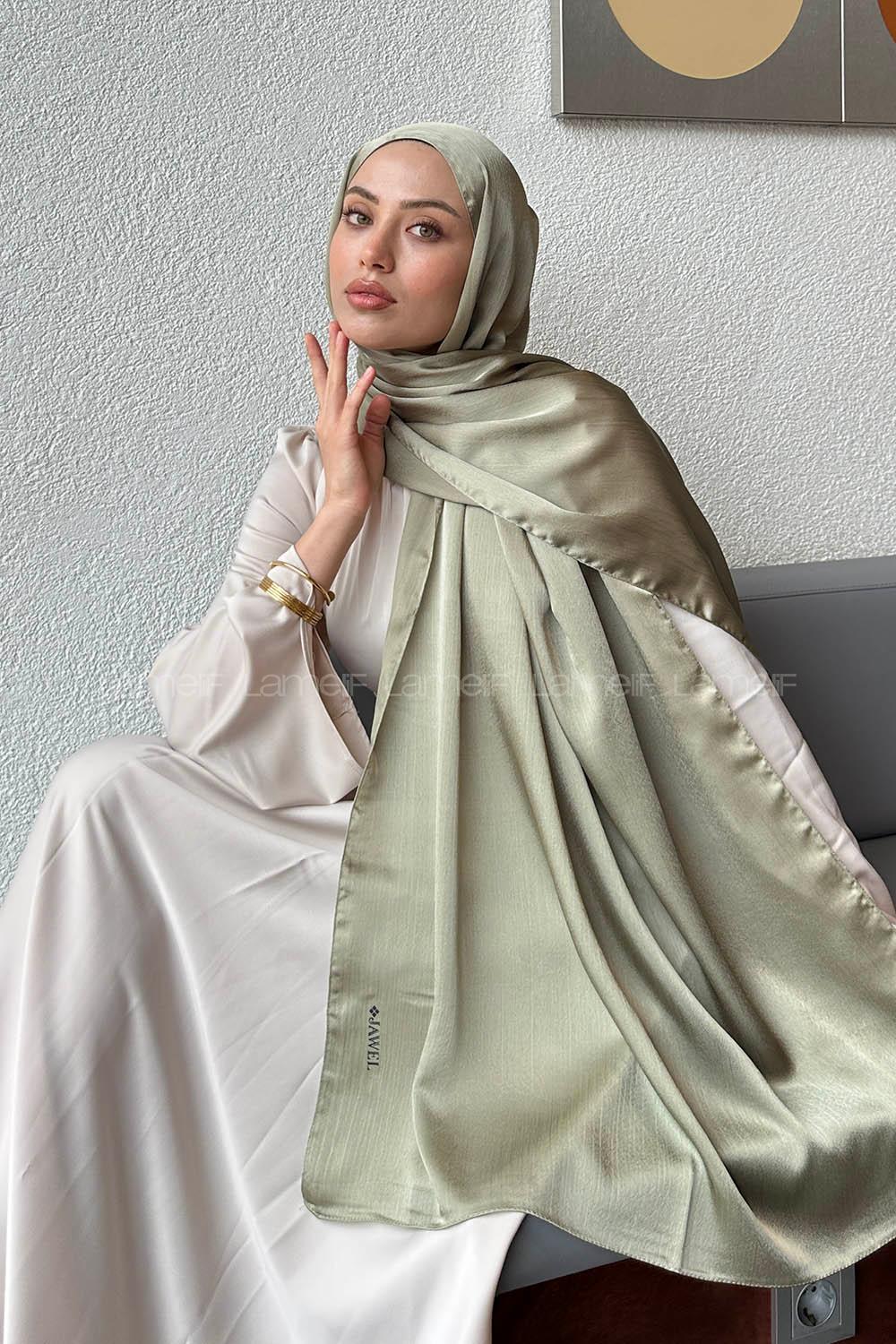 Mint Green Cotton Fabric Straight Shawl