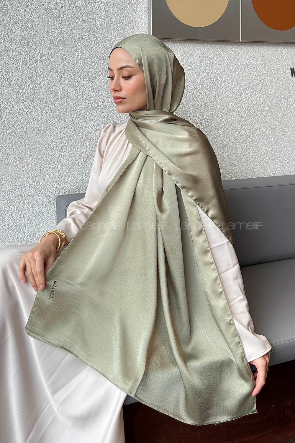 Mint Green Cotton Fabric Straight Shawl