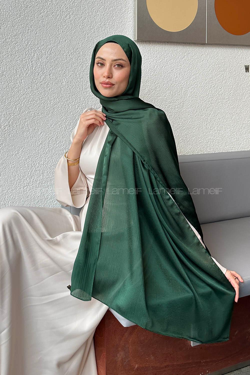 Lamelif Janjan Şal Zümrüt Yeşili