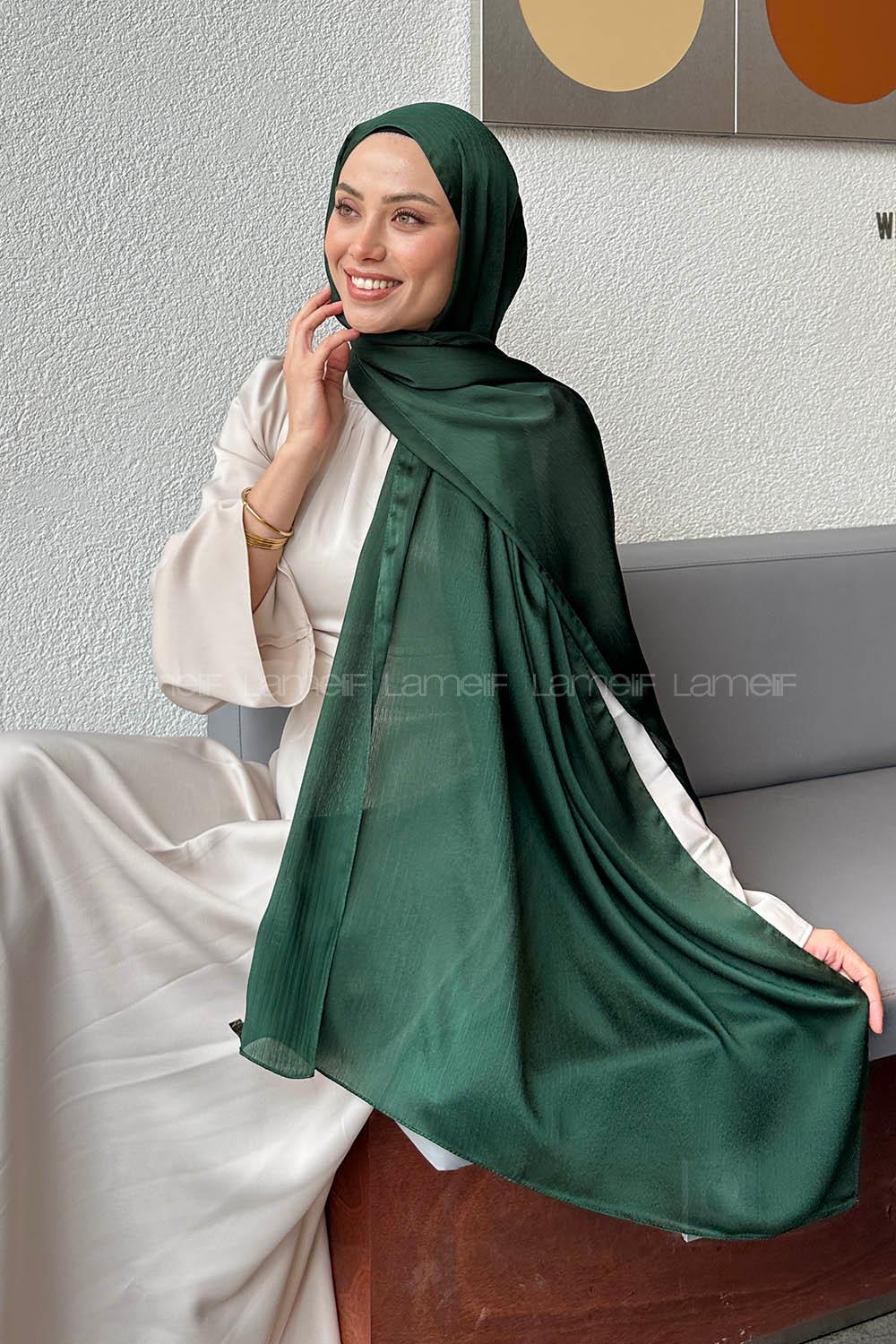 Lamelif Janjan Şal Zümrüt Yeşili