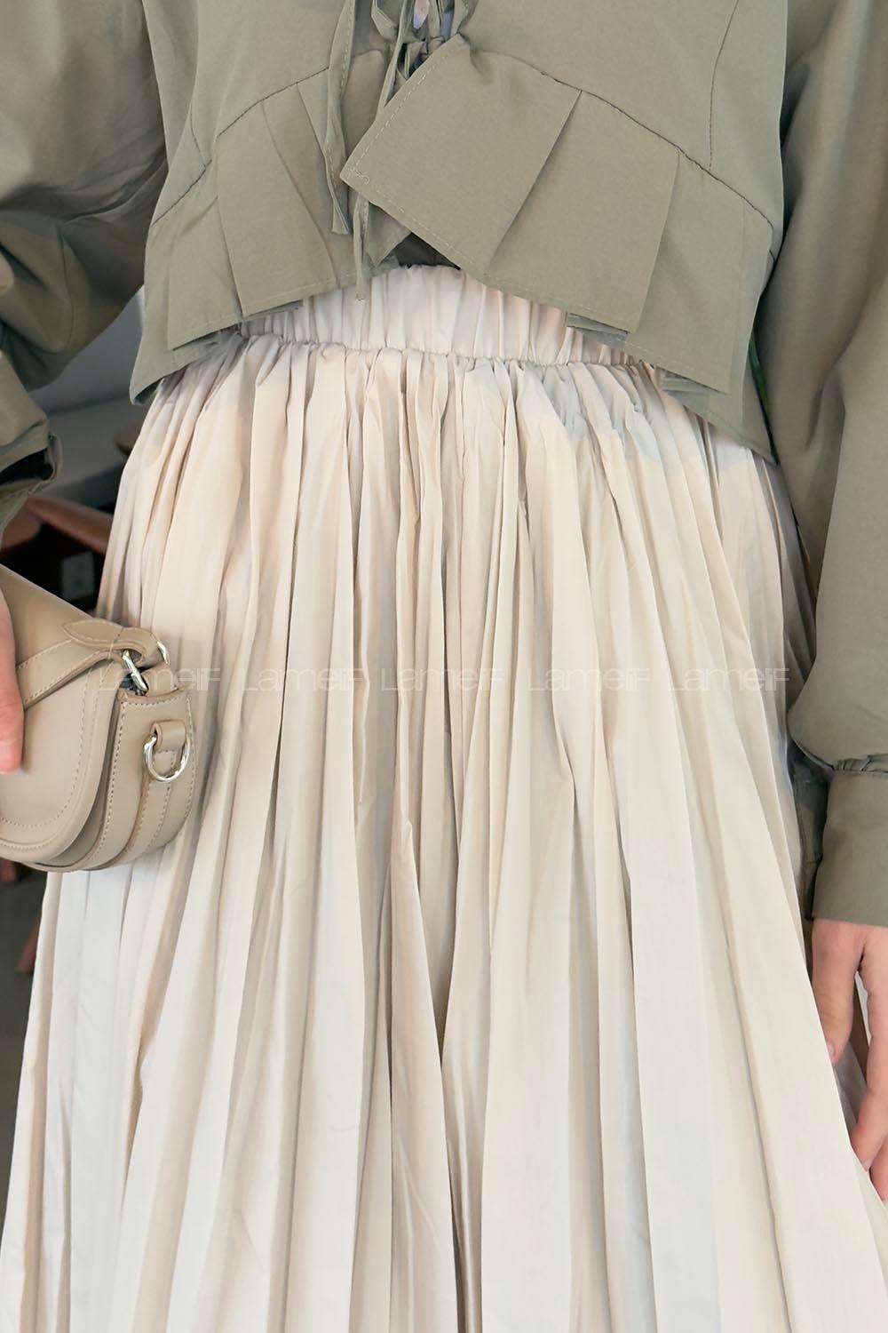 Lamelif Kraşlı Tesettür Etek Taş