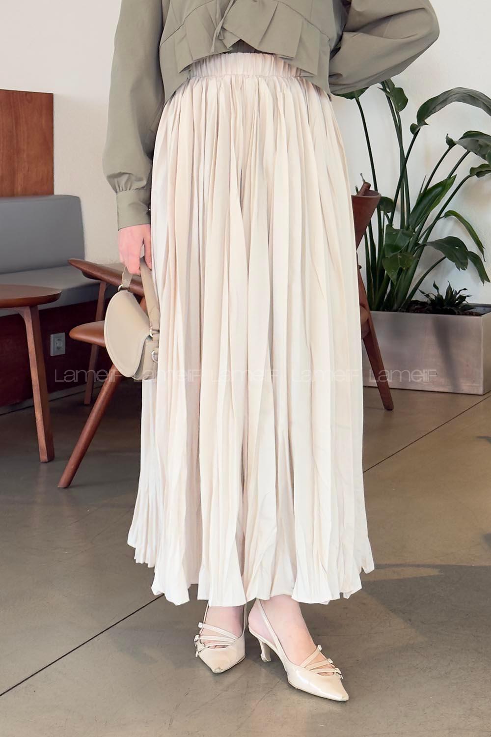 Lamelif Kraşlı Tesettür Etek Taş