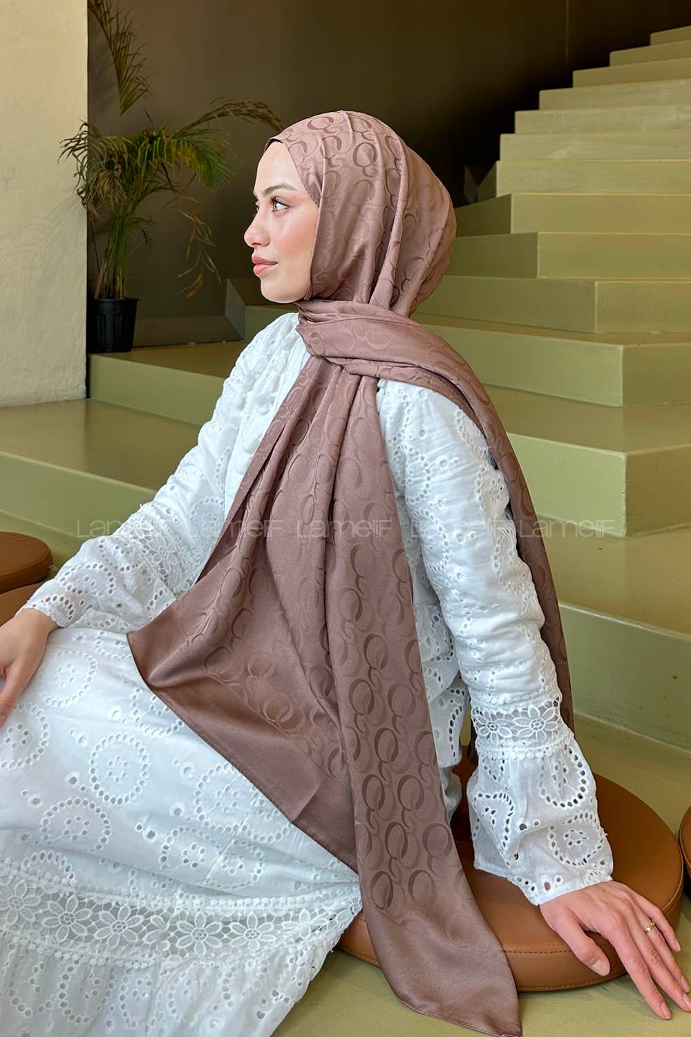 Soft Brown Cotton Fabric Printed Shawl