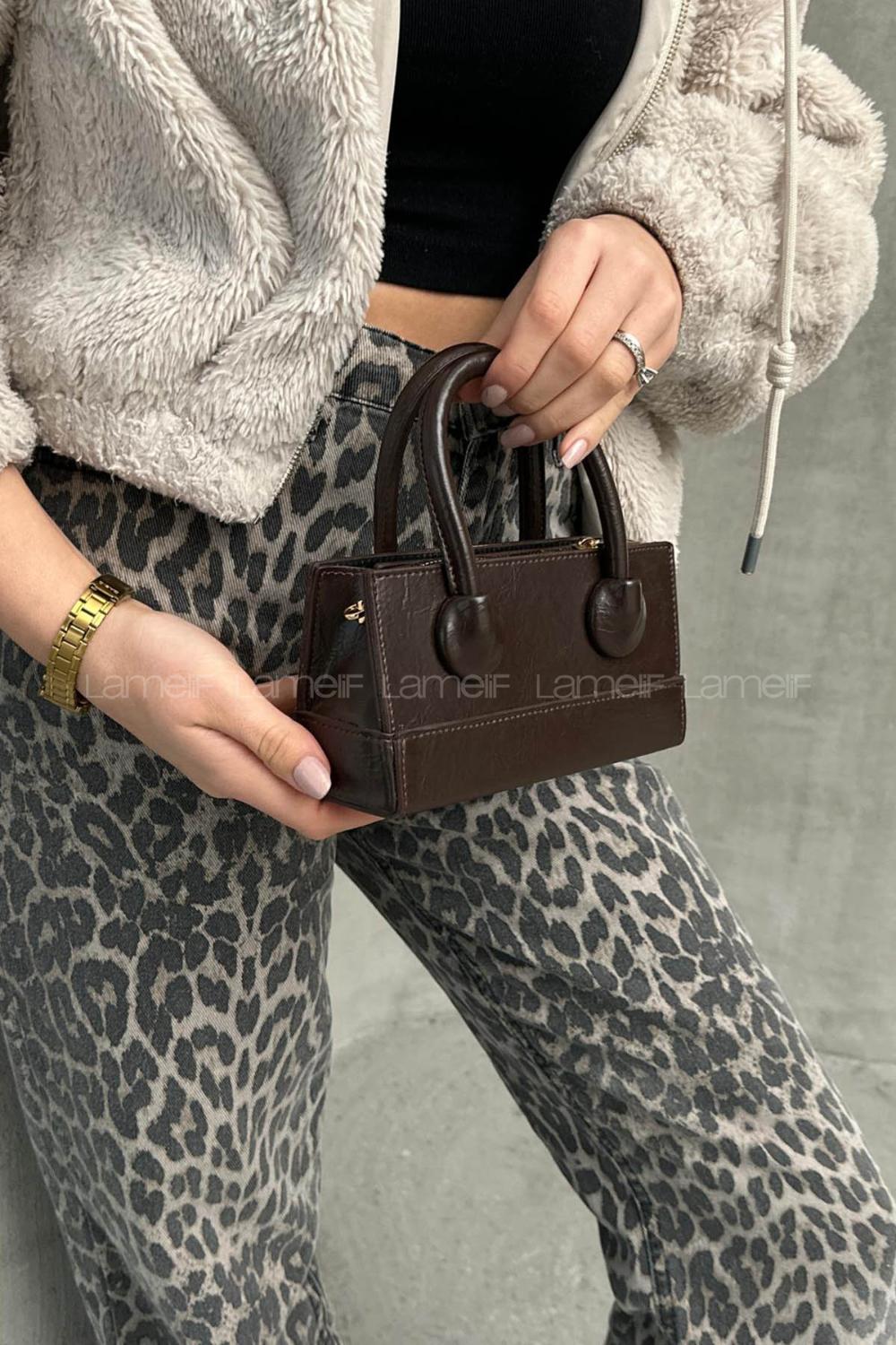 Bitter Brown Without Accessories Skin Hand Bag Arm Bag Bag