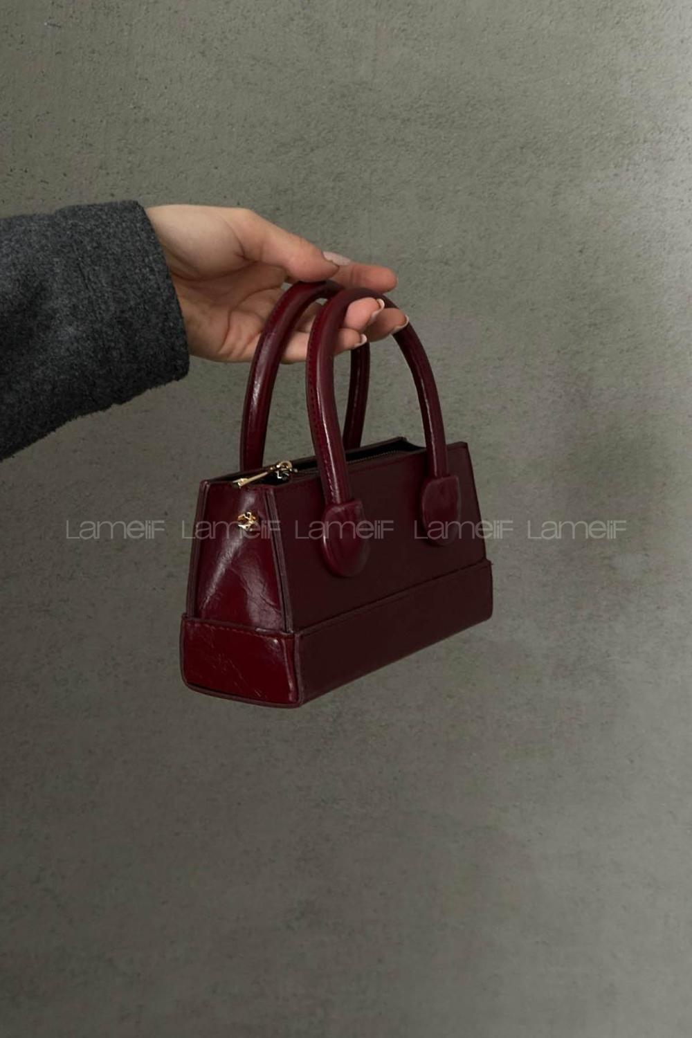 Claret Red Without Accessories Skin Hand Bag Arm Bag Bag