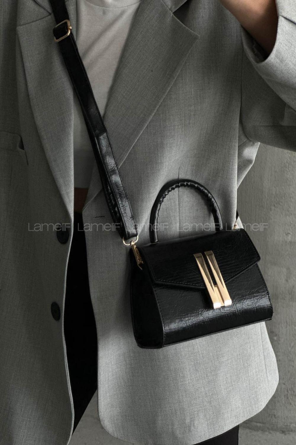 Lamelif Montanna Model Kadın El Ve Omuz Çantası Siyah