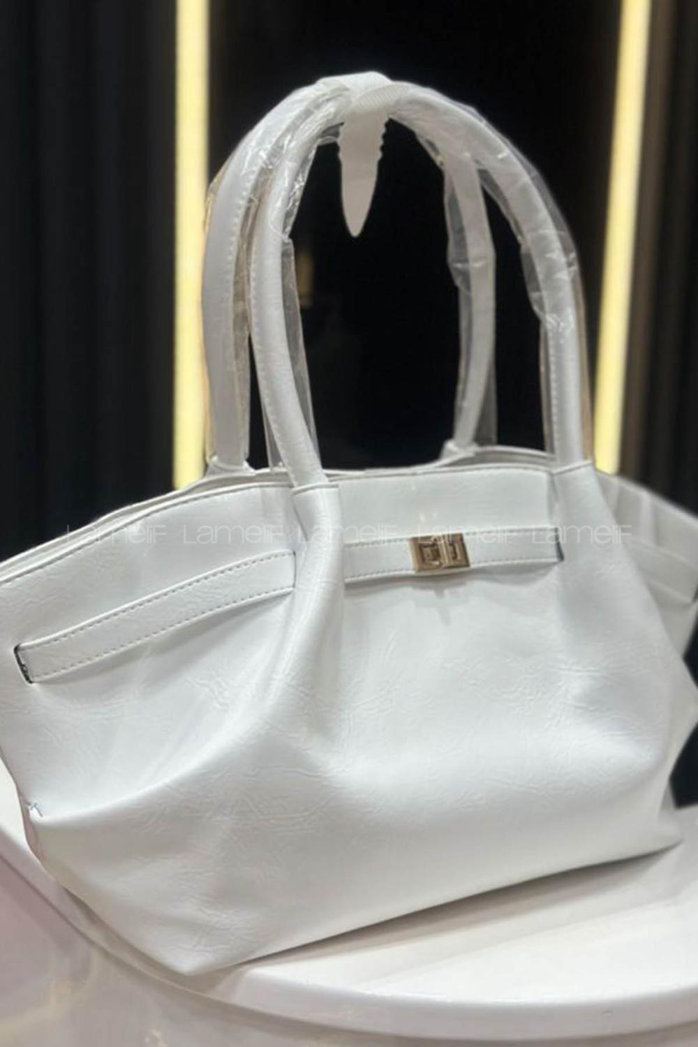 White Without Accessories Skin Hand Bag Arm Bag Bag