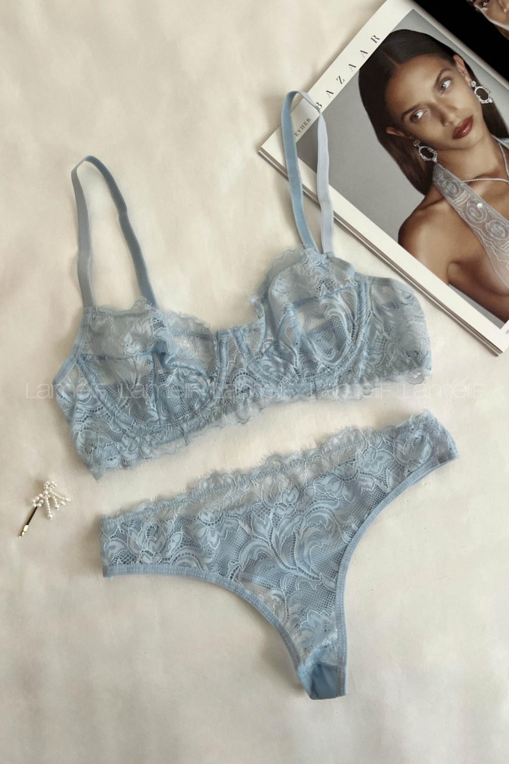 Lamelif Dantel Bralet Takım Desteksiz