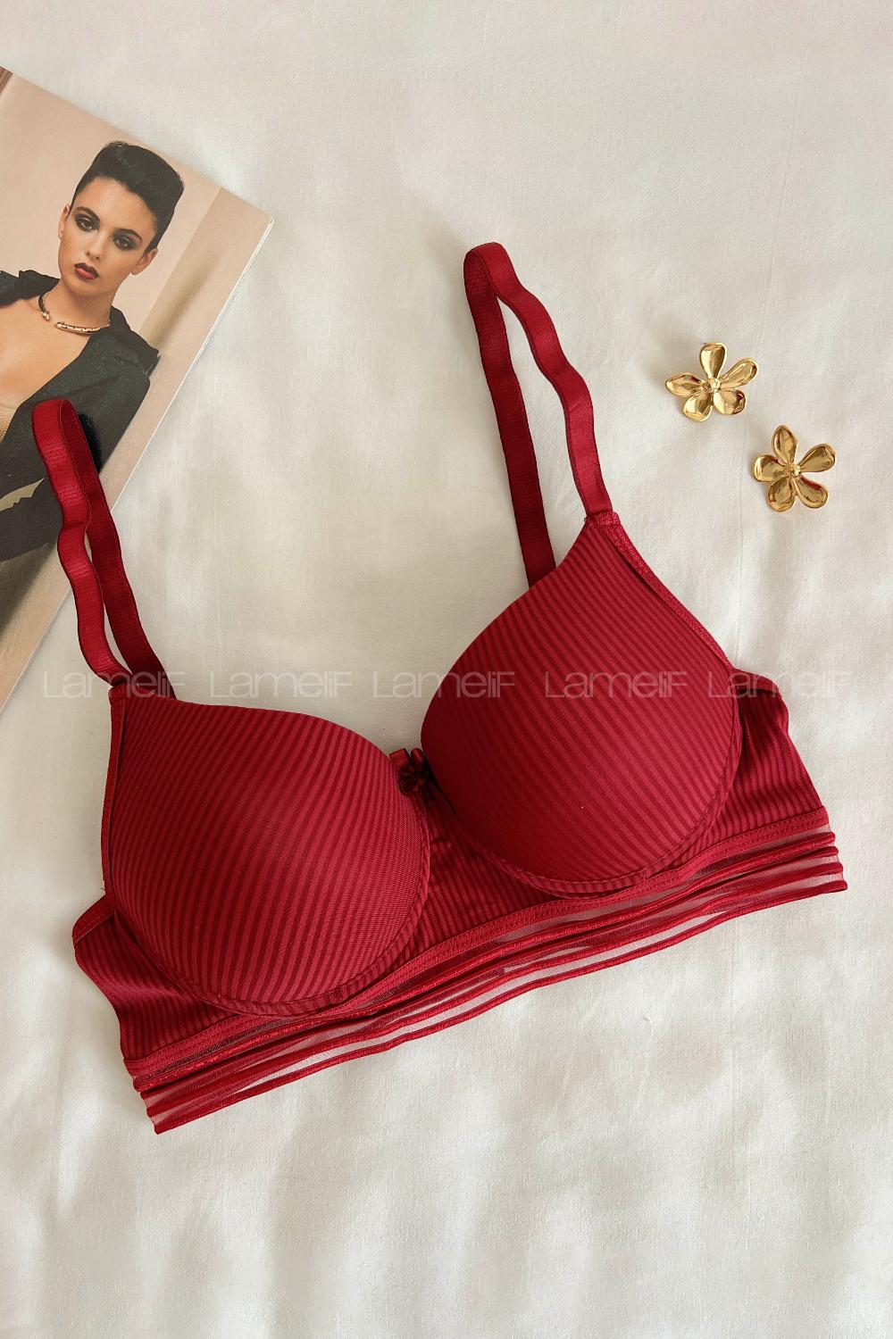 Lamelif Fitilli Destekli Push Up Sütyen