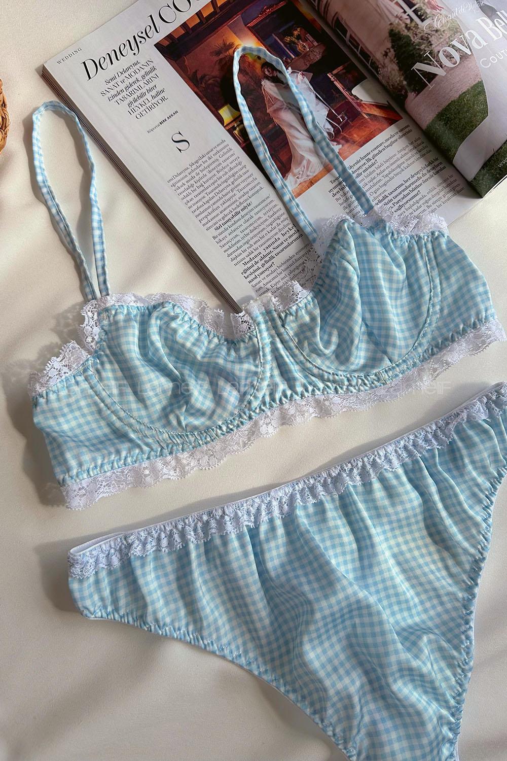 Lamelif Jasmin Dantelli Saten Takım