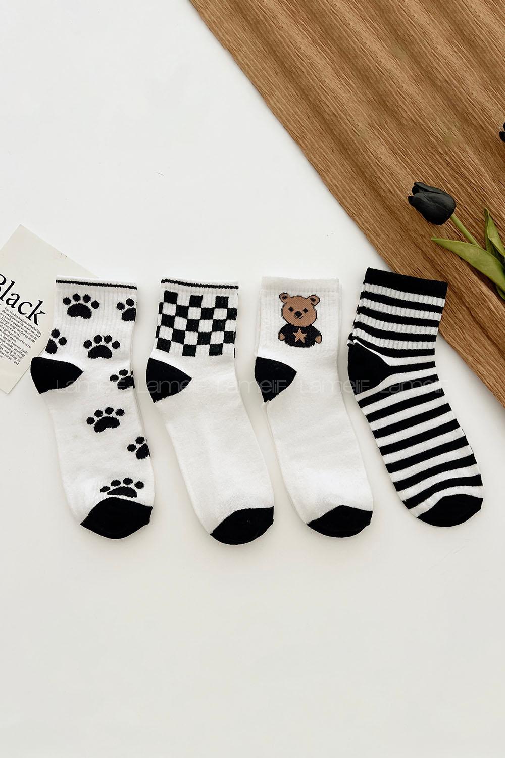 White Black Sock