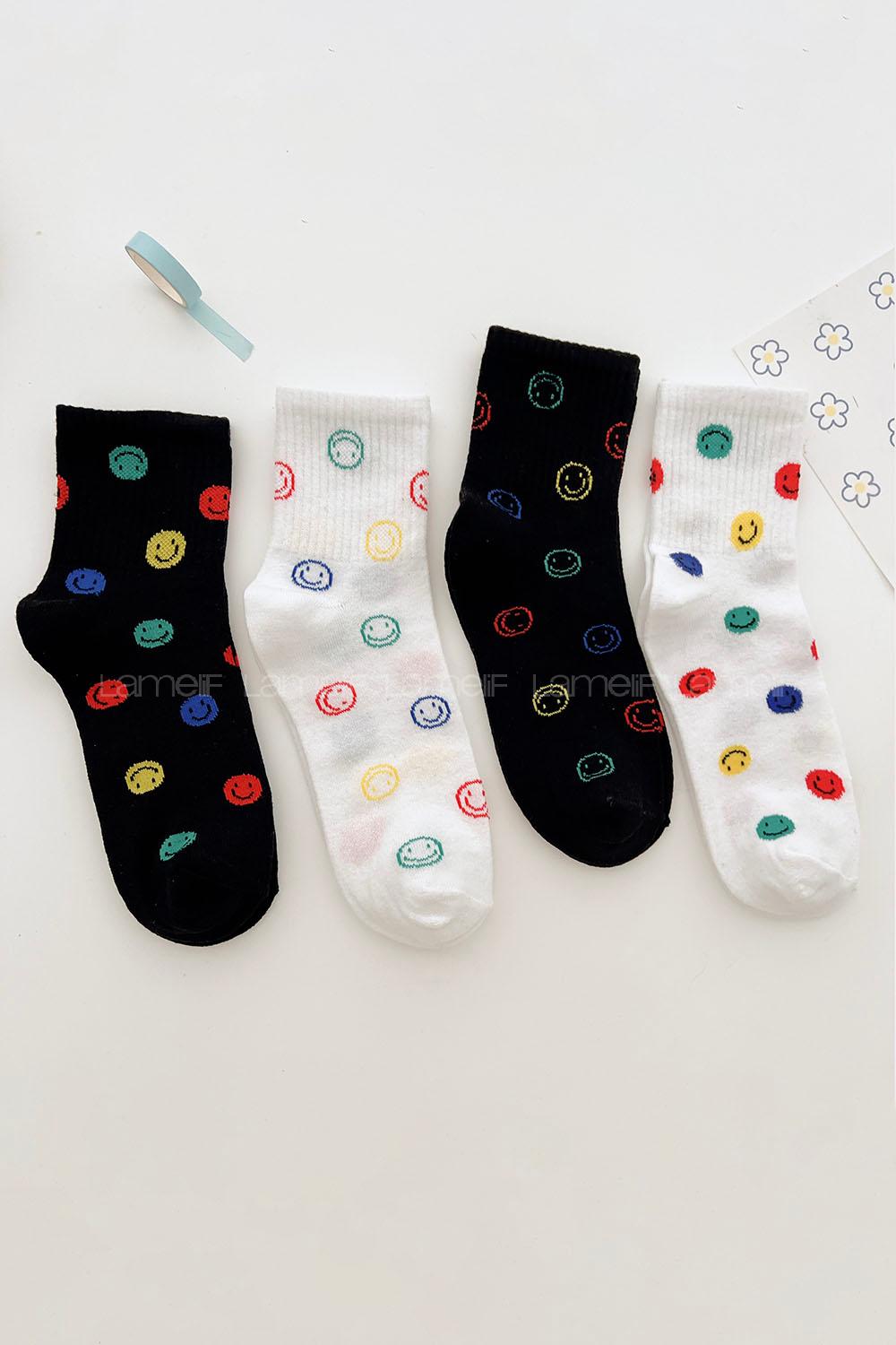 Lamelif 4lü Gülen Yüz Kolej Çorap