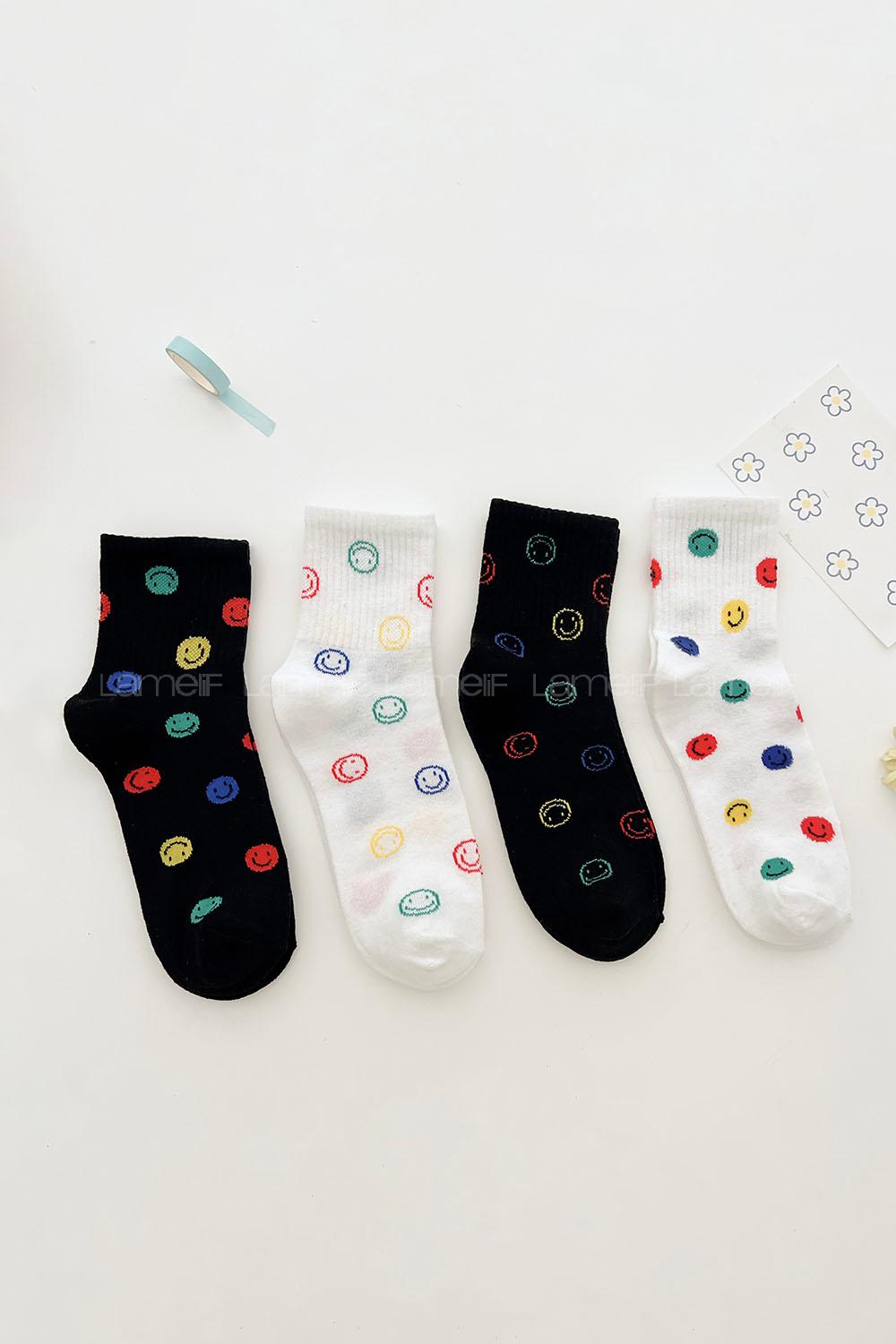 Lamelif 4lü Gülen Yüz Kolej Çorap