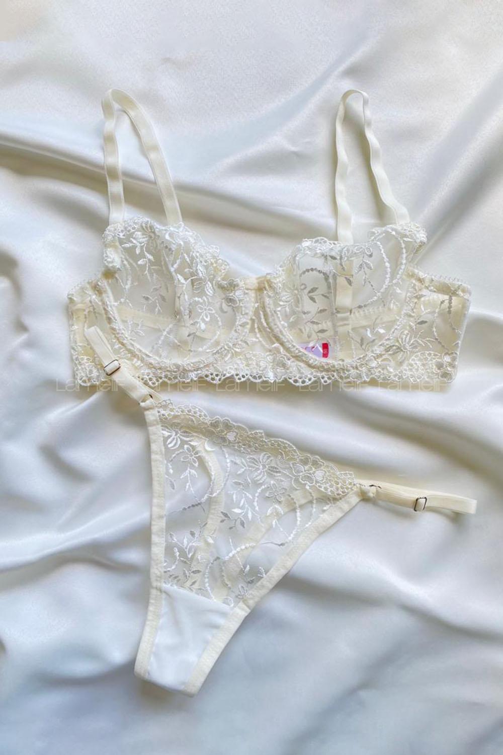 White Cotton Fabric Underwire Support 