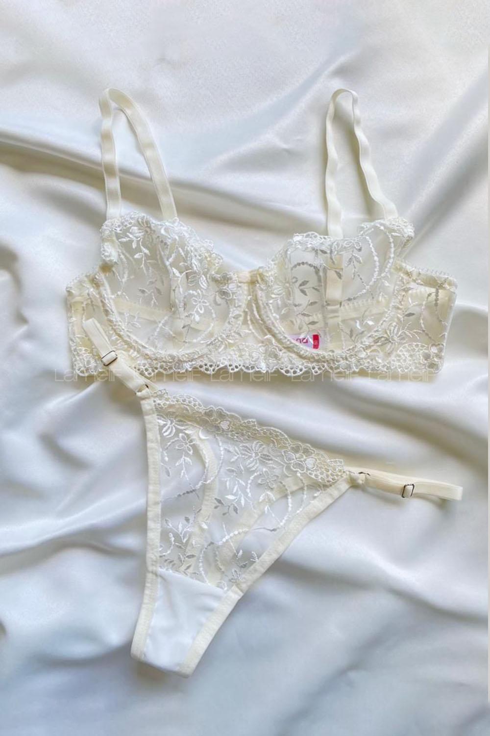 White Cotton Fabric Underwire Support 