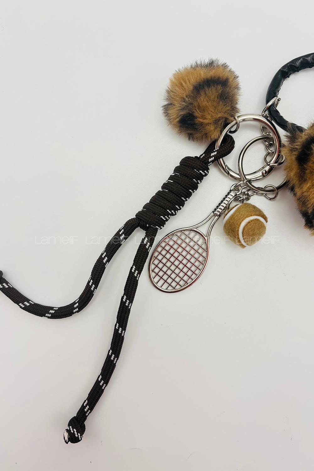 Lamelif Leoparlı Peluş Çanta Charmı