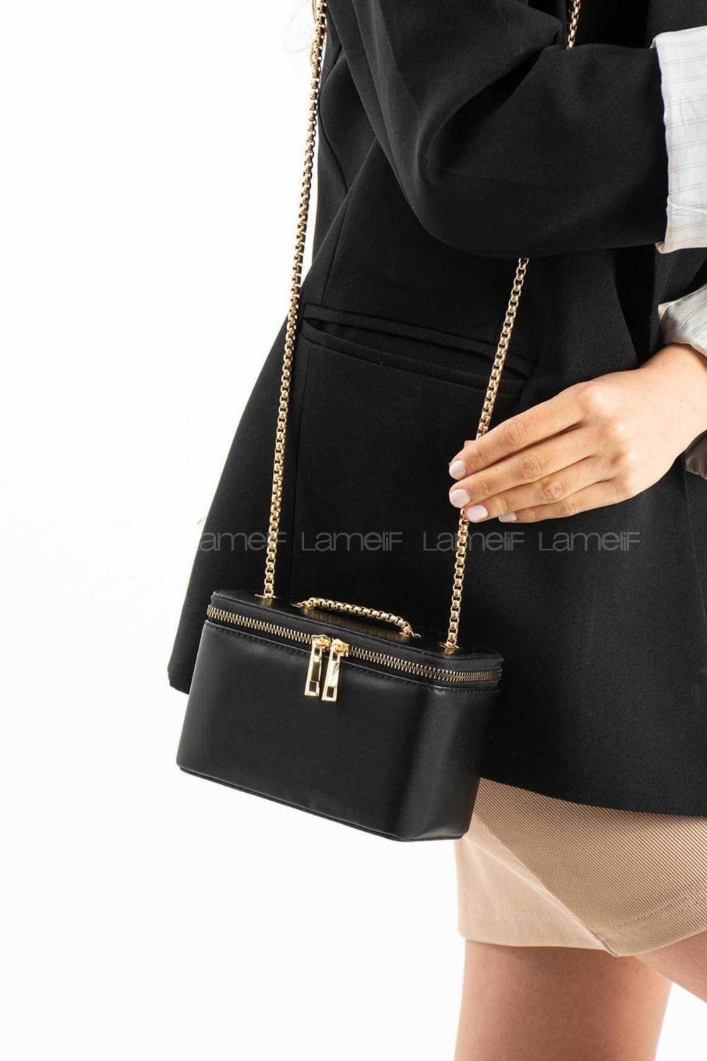 Lamelif Roxy Model Kadın El Ve Omuz Çantası Siyah