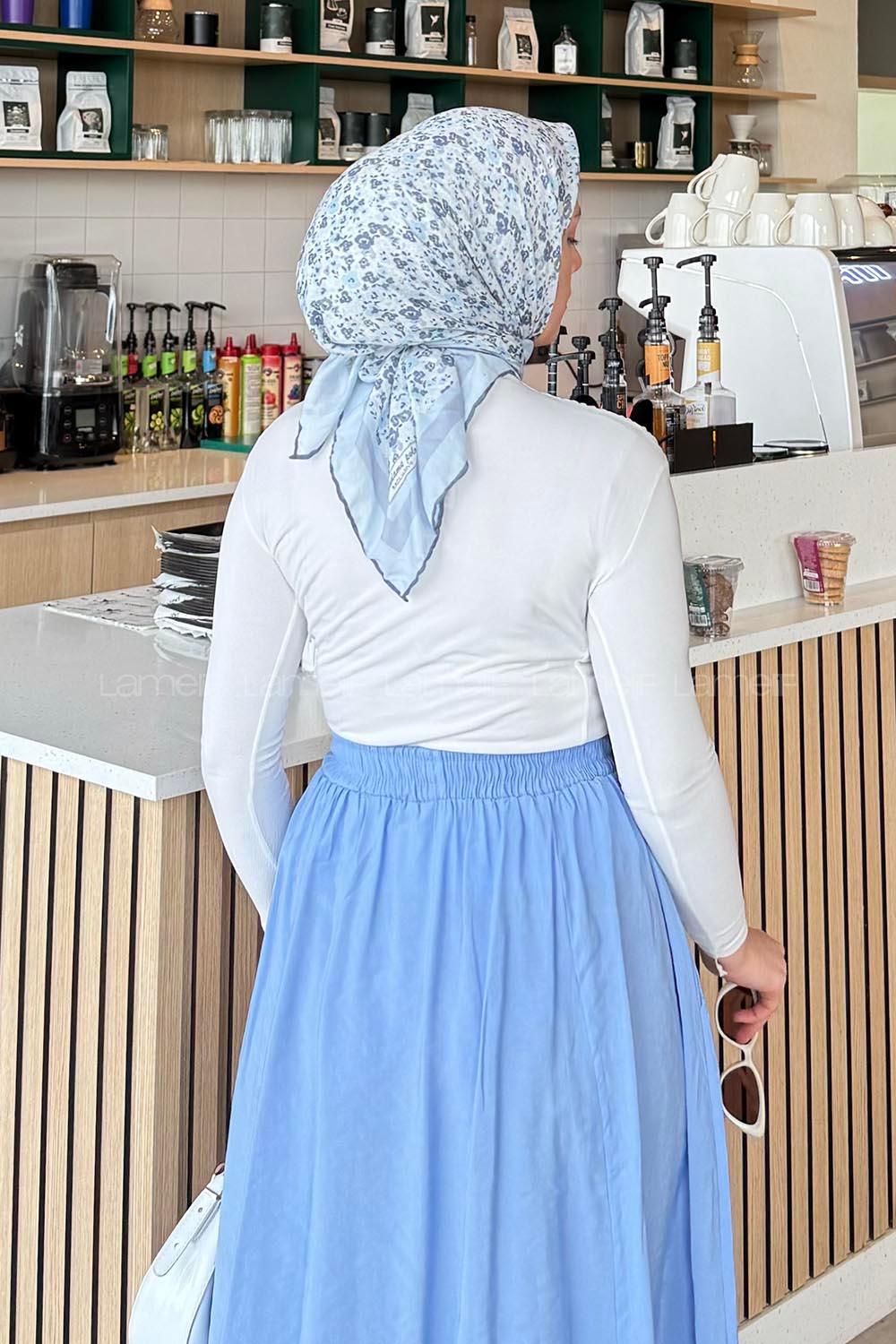 Lamelif Büzgü Detaylı Sandy Body Beyaz