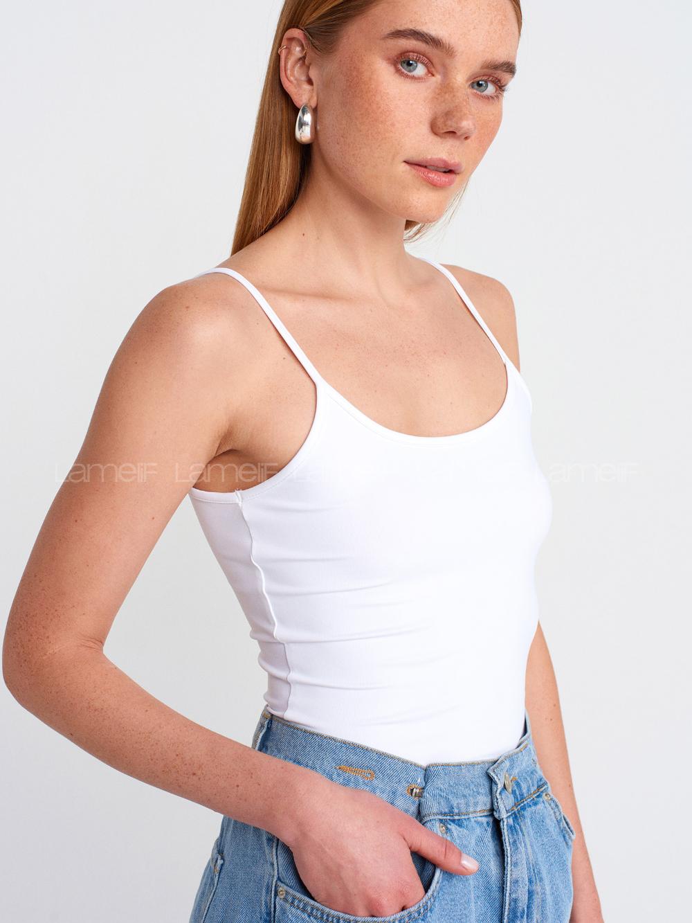 White Crew Neck Short Arm Cotton Fabric Unprinted T-shirt