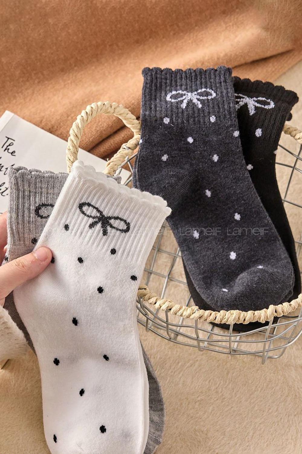 Lamelif 4lü Fiyonk Kolej Çorap